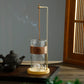 Glass Mountain Incense Holder for Sticks Incense Sticks Holder with Cord Lock Anti-Ash Flying Incense Burner with Ash Catcher