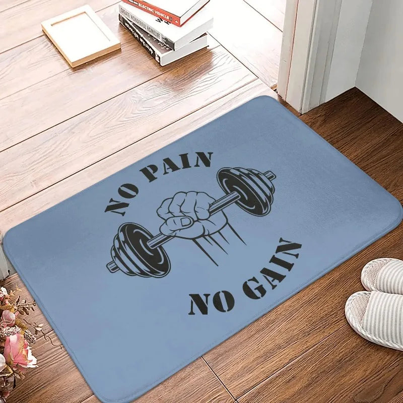 Bodybuilding Fitness Powerhouse Gym Front Door Mat Anti-Slip Carpet Outdoor mat Absorbent Doormat Garden Garage Entrance Rug