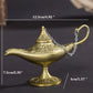12cm(4.7")Classic Rare Hollow Legend Aladdin Magic Genie Lamps Incense Burners Retro Wishing Oil Lamp Home Decor Gift