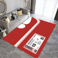 Sneaker Culture Carpet Mat Rug Urban Streetwear Typography Home Decoration with Black Red Tone for Living Room Rugs for Bedroom