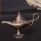 12cm(4.7")Classic Rare Hollow Legend Aladdin Magic Genie Lamps Incense Burners Retro Wishing Oil Lamp Home Decor Gift