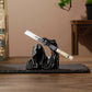 Resin Pen Holder Grim Reaper Sculpture Ink Pen Storage Case Desk Writing Stationary Organizer Office School Supplies Gift