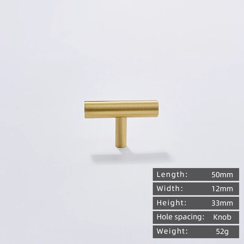 Minimalist solid brass cabinet pulls & handles