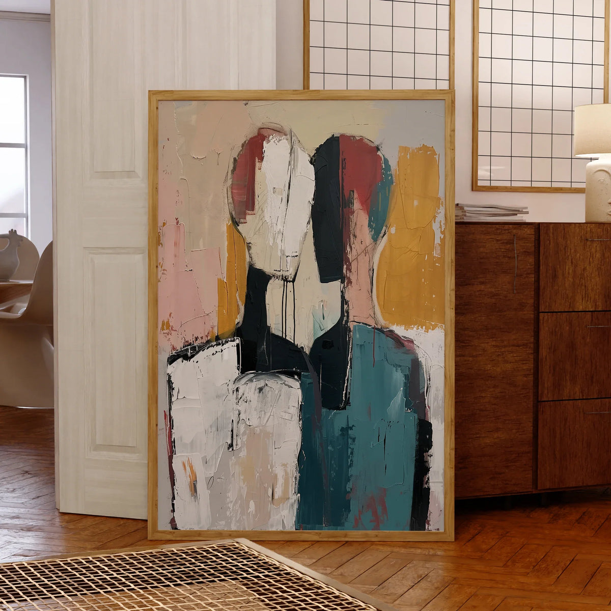 Modern Abstraction Intertwined Souls Art Painting Print Canvas Poster picture For Living Room Bedroom Wall Art Home Decor