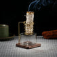 Metal Palo Santo Holder Burner Sage Holder with Glass Ash Catcher Tray Incense Holder for Meditation Yoga Spa