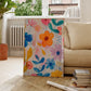Modern Pink Blue And Yellow Flowers Intertwined Wall Art Prints Canvas Painting Poster Picture For Living Room Home Decor