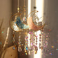 Hourglass Moon Purple Blue Green Pink Crystal Sun Catcher Pendant Decoration, Half Moon Window Hanging Pendant - Home and Garden