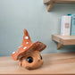 Charming and Adorable Mushroom Elf Statue, with Wide Open Eyes and a Pouty Mouth, Suitable for Home and Office Decoration, a Great Choice for Holiday Gifts, Featuring a Unique Design and Natural Style.
