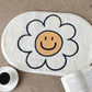 VIKAMA Floral Faux Cashmere Carpet, Living Room Entrance Foyer Door Mat, Bedroom Decoration, Home Bathroom Floor Mat
