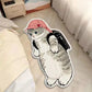 Faux Cashmere Cute Cartoon Pet Carpet Home Bedroom Bedside Decorative Floor Mat Anti-slip Dirty Resistant Machine Washable Rug
