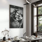 Fashion wall art canvas poster print black and white simple art trendy painting suitable for dorm, modern home decoration