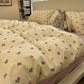 Simple Bedding Set Plaid Sold Color Single Queen Size Duvet Cover No Filling Boys Girls Flat Sheet Pillowcase Kit