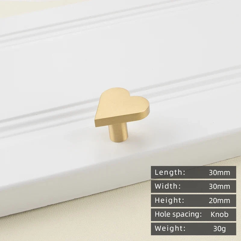 Minimalist solid brass cabinet pulls & handles