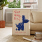 Modern Blue Balloon Dog Wall Art Canvas Shit Happens And That's Ok Painting Quote Posters For Living Room Bedroom Home Decor