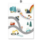 Modern Nordic Style Canvas Print Painting Poster Cartoon Car Letter Number Children Wall Picture Art Studio Kids Room Home Decor