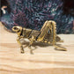 Brass Grasshopper Figurine - Handcrafted Insect Collectible, Tabletop Decorative Animal Ornament, Ideal for Collection & Gifts
