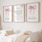 Girly Pink Bow Islamic Muslim Nursery Girls Wall Art Print Canvas Painting Poster Picture For Living Room,Bedroom Home Decor