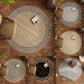 VIKAMA Round Japanese Wabi-sabi Style Living Room Sofa Decorative Carpet Coffee Table Rug Study Swivel Chair Floor Cushion