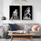 Nordic Simple Wall Art Black Ancient Greek Gods Sculpture David Statue Canvas Print Poster Home Living Room Bedroom Decoration