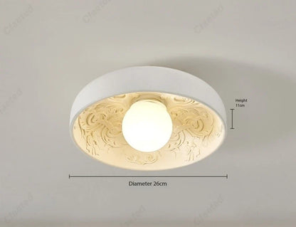 Creative Simple European LED Ceiling Lamp Cream Wind Living Room Dining Room Corridor Porch Decorative Lighting Lamps