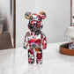 27cm/10Inches Graffiti Bear Figurine Home Decor Animal Abstract Ornament Storage Money Jar Modern Room Sculpture Table Decor
