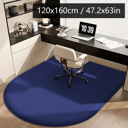 VIKAMA Solid Colour Arched Rug Soft And Non-Slip Office, Study Computer Chair Mat Dressing Table Foot Pad Home Decor