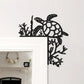 Black Metal Marine Animal Door Frame Decor - Turtle, Dolphin, Octopus, Seahorse & Starfish Patterns, Nautical Coastal Wall Art
