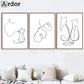 Abstract Pet Dog Cat Poster Canvas Painting Line Drawing Wall Poster Black White Minimalist Art Prints Nordic Picture Home Decor