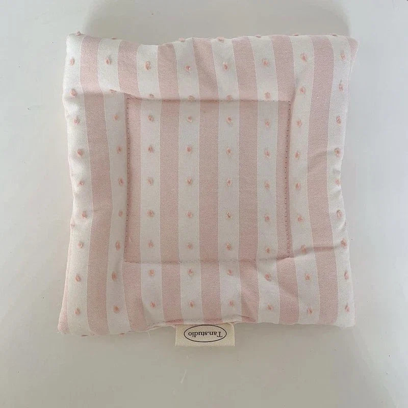 Korean Cotton Coaster Key Storage Jewellery Mat Double-sided Thickened Fabric Sweet Drawstring Portable Accessories  Cafe