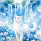 Cute Kittens Various Scenes Poster Funny Baby Cat in Daisy Field Watching Sunset on Beach Sleeping Canvas Print for Home Decor