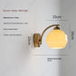European New LED Retro Glass Wall Lamp Living Room Corridor Bedroom Bedside Decorative Lighting E27