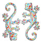 Garden Decor Statue Resin Gecko Wall Art Decor, Water Transfer Figurines Lizard Outdoor Hanging Decorations For Home Decor