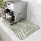 VIKAMA Coffee Machine Mat Rubber Backing Water-Absorbent Dish Drying Pad Kitchen Worktop Drainage Mat Home Decor