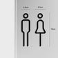 Black Gold Color Toilet Sign Plate Brass Wash Room Door Wall Label Sticker Wc Holder Signage Board