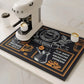 VIKAMA Coffee Machine Absorbent Mat Water and Oil Absorbent Kitchen Dish Drainer Quick-Drying Absorbent Mat Dish Mat Home Decor