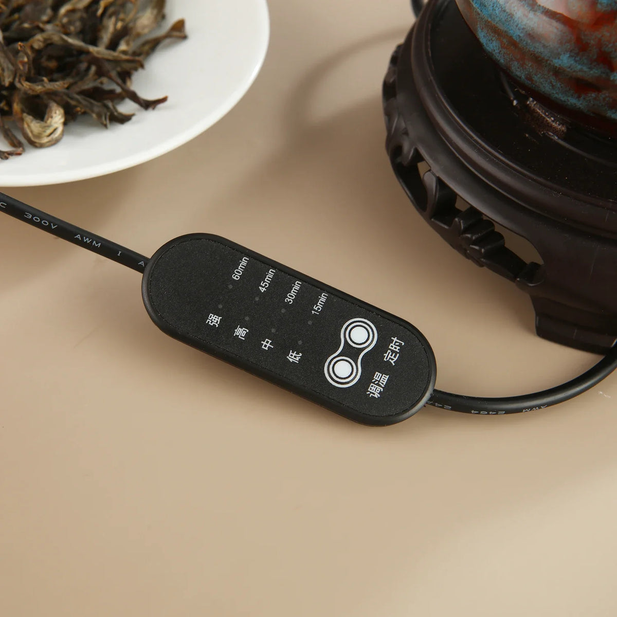 Electronic Incense Burner Ceramic Essential Oil Burner Timing Adjustable Temperature Wax Melter Warmer with USB Plug