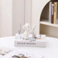 12.5cm Mini Ceramic Poodle Abstract Ornament Creative Sculpture Study Room Statue Home Office Accessories Festival Decoration
