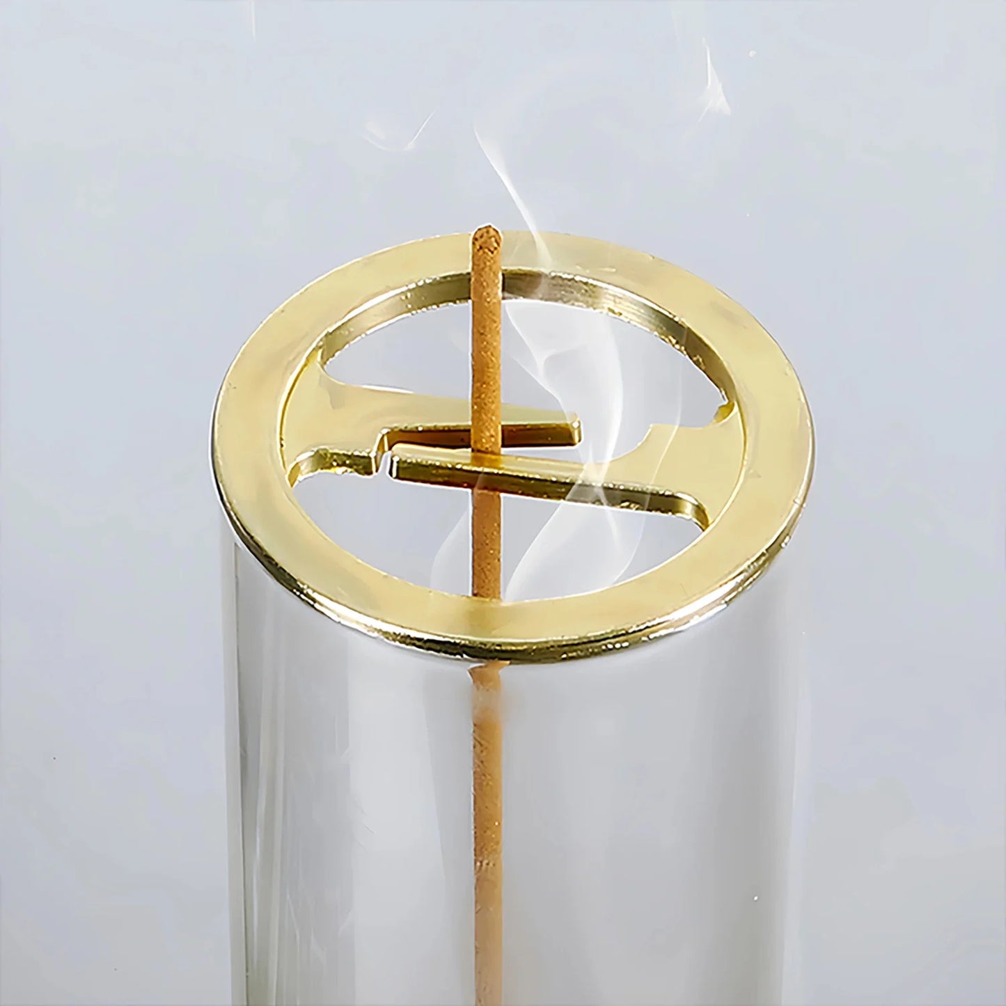 Modern Glass Incense Holder for Short Incense Sticks Anti-Ash Flying Incense Burner with Ash Catcher for Yoga Meditation