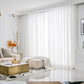 White Tulle Chiffon Sheer Window Curtain 1PC