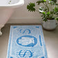 VIKAMA Cartoon Dollar Imitation Cashmere Wash Back Rug Moisture-Proof Foldable Bathroom Floor Mat Bedroom Carpet Home Decoration