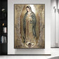 Catholic Art Lady of Guadalupe Wall Art Canvas Painting Retro Religious Decor Picture The Virgin of Guadalupe Poster Home Decor
