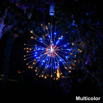 Hanging Firework Light 8 Mode Remote Control Battery Powered Fairy Light,Decoration Lights For Garden,Yard,Holiday,Wedding,Party