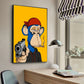 Funky Funny Animal Monkey With A Hat Fashion Bored APE A Poster HD Posters Home Room Bar Cafe Decor Art Wall Painting Picture