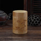 Carved Bamboo Tea Storage Box Lid Seal Tea Canister Food Spice Nut Box Organizer Kitchen Storage Jars Accessories