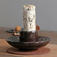 Lotus Palo Santo Holder Ceramic Sage Holder Incense Holder Ash Catcher Tray Incense Burner for Meditation Yoga Room