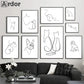 Abstract Pet Dog Cat Poster Canvas Painting Line Drawing Wall Poster Black White Minimalist Art Prints Nordic Picture Home Decor
