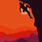 Abstract Rock Climbing Adventure Posters and Prints Canvas Painting Mountain Sun Wall Art Pictures for Living Room Home Decor