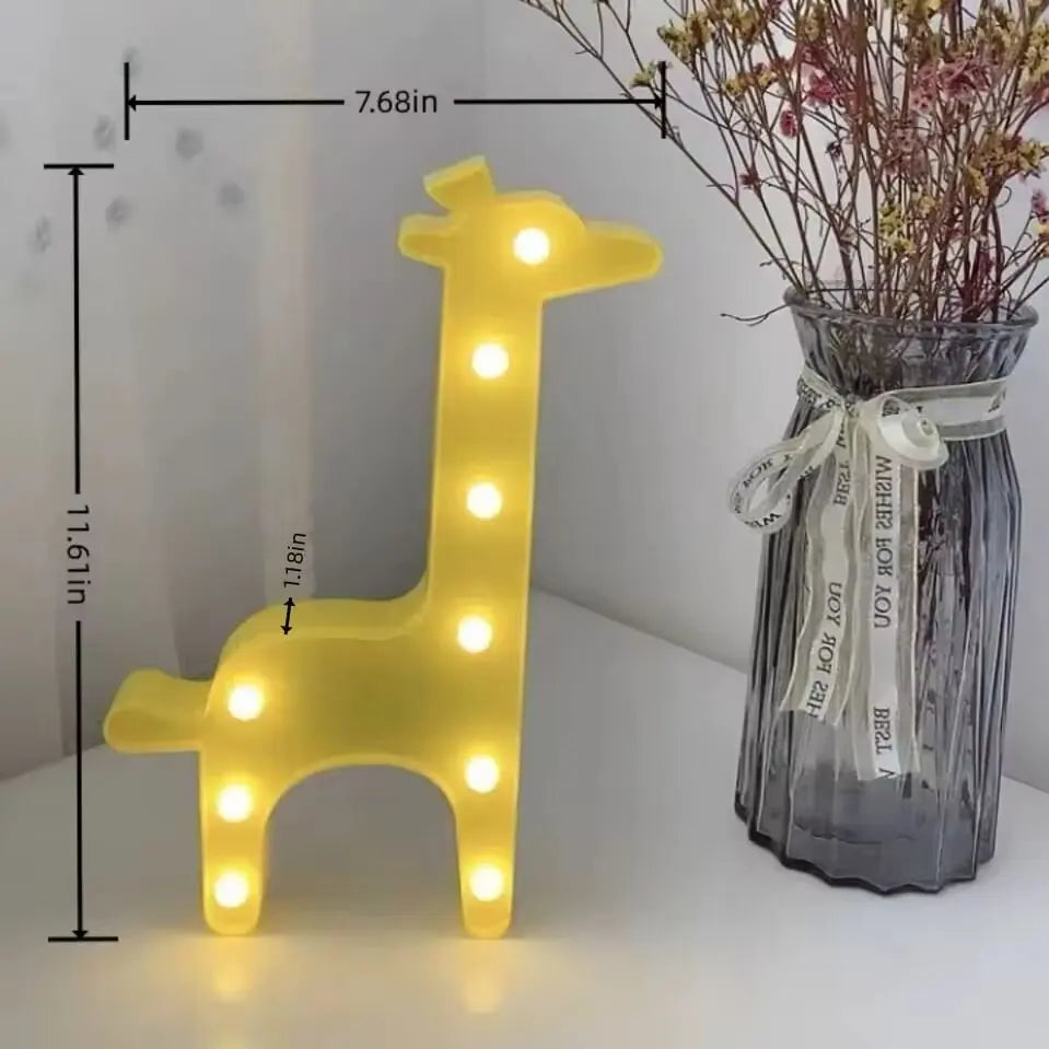 1PC Creative LED Shaped Lamp Indoor Battery Powered Wall Light,Decoration Night Light For Bedroom Table Beach Party&Photography
