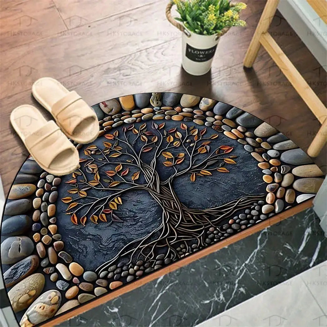 VIKAMA 1PC Retro Pattern Welcome Door Mat Indoor And Outdoor Carpet Home Decoration Bedroom And Kitchen Anti-Slip Floor Mat