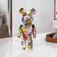 27cm/10Inches Graffiti Bear Figurine Home Decor Animal Abstract Ornament Storage Money Jar Modern Room Sculpture Table Decor